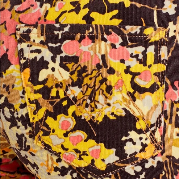 MOTHER The Hustler Ankle Fray Jeans 27 Autumn Floral Rare Print Cropped Straight - Picture 2 of 12